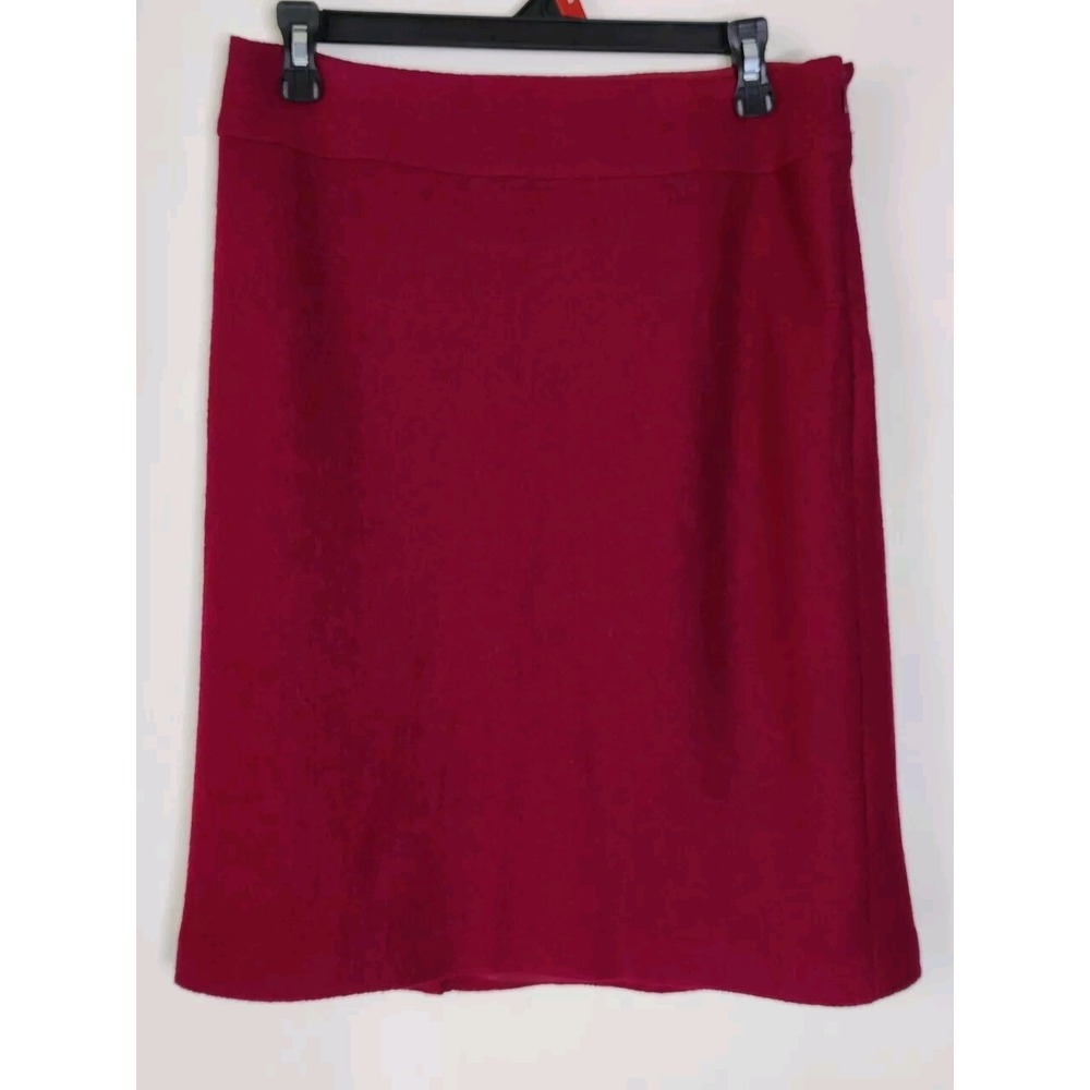 Banana Republic Pencil Skirt Size 6 Double Slit Side‎ Zip Red/Raspberry